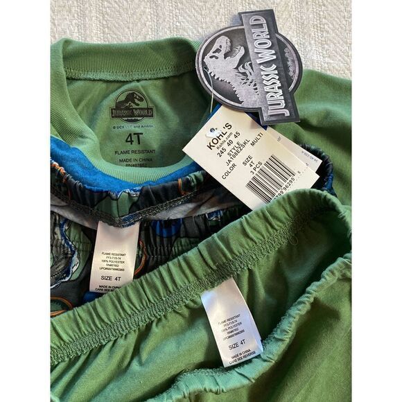 Jurassic World Boys 4T Dinosaur Camp 3-Piece Pajama Set - Picture 3 of 4